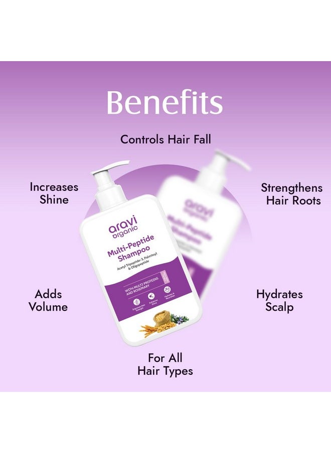 Aravi Organic Multi Peptide Hairfall Shampoo - Acetyl Tripeptide 3, Palmitoyl, Oligopeptide & Rosemary - 200 Ml  - Image 3