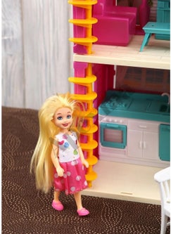Apexma Lola's Portable 3-Storey Doll House - Three-Storey Doll House with Accessories  - Image 3