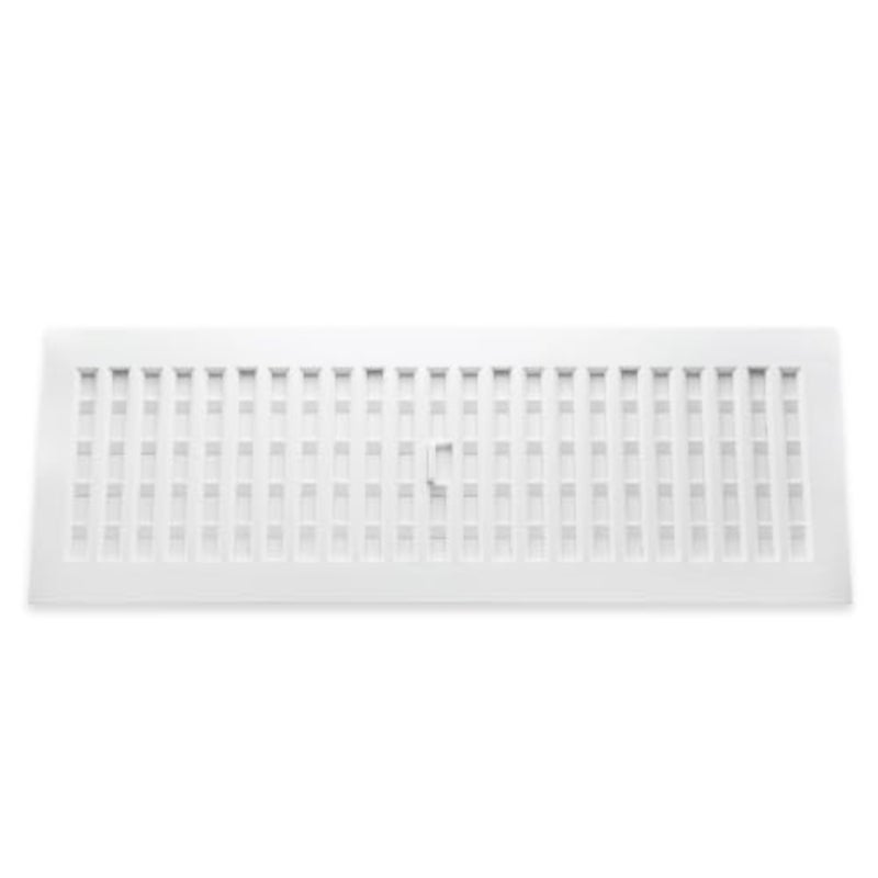 Decor Grates PL18BB-WH Plastic Baseboard Register, White - Image 2