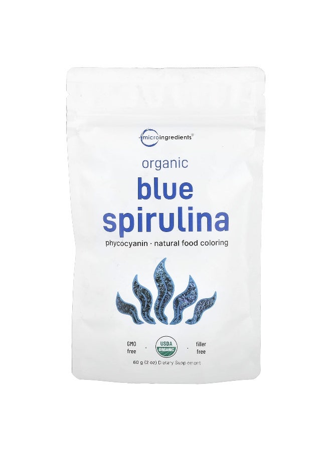 Micro Ingredients Micro Ingredients, Organic Blue Spirulina, 2 oz (60 g) - Image 1