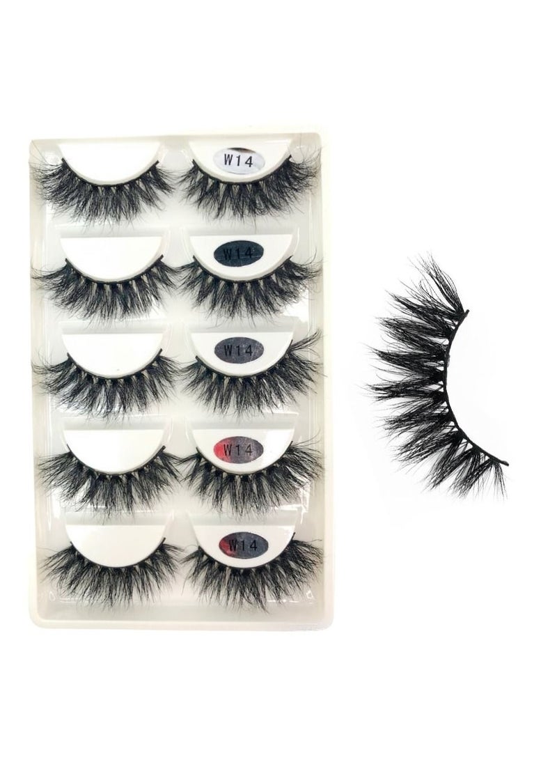 Calla Lashes 5 Styles Faux Mink Lashes Luxurious Volume Fluffy Natural Soft Thick Eyelashes W14 - Image 3