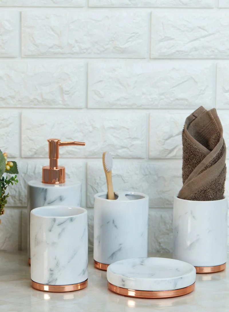Noire Edit Marble & Rose Gold Bathroom Set
