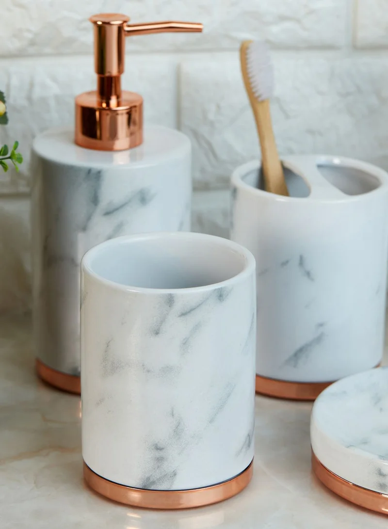 Noire Edit Marble & Rose Gold Bathroom Set