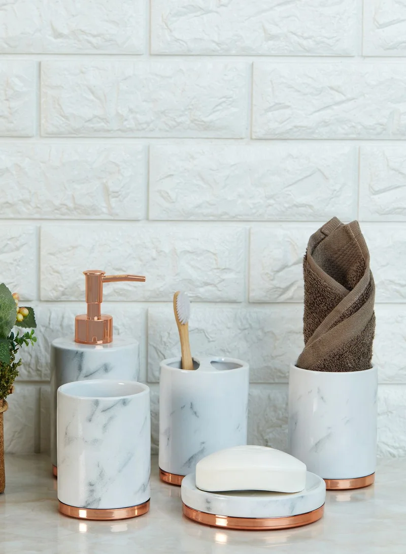 Noire Edit Marble & Rose Gold Bathroom Set