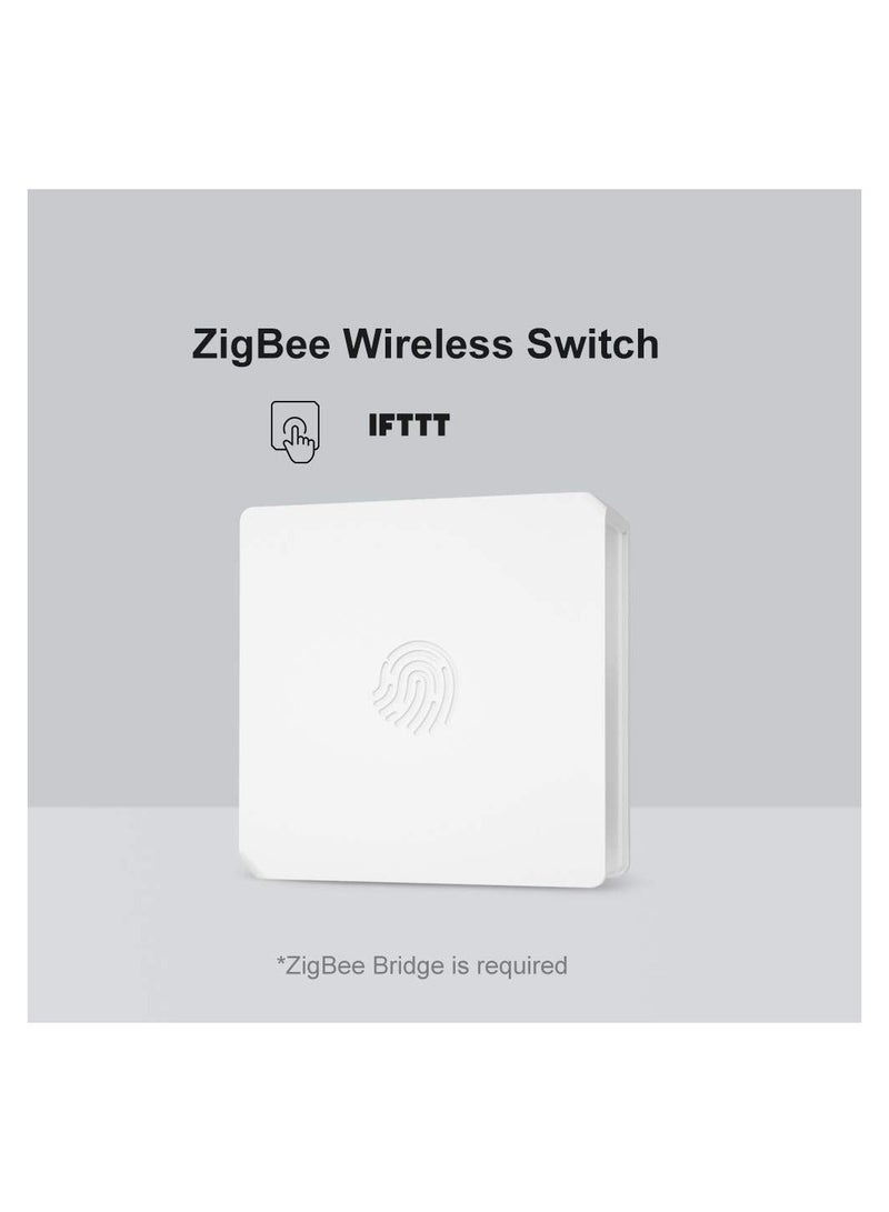 Zigbee Wireless Switch, Supports To Create Smart Scenes, Trigger the Connected Devices on Ewelink APP with Three Control Options, ZigBee Bridge Required(Battery Is Not Included)