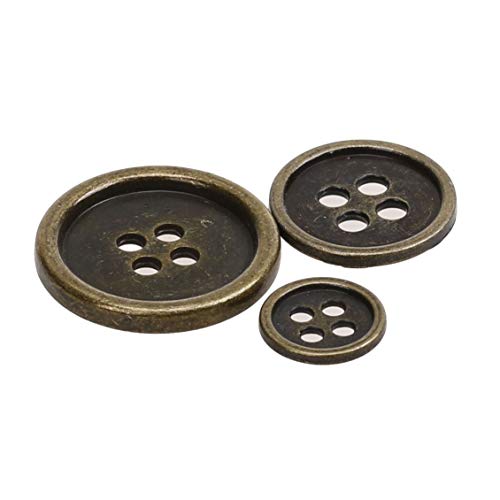 COTOWIN Antique Brass Sew on Metal Buttons,Pack of 10 (11MM) - Image 1