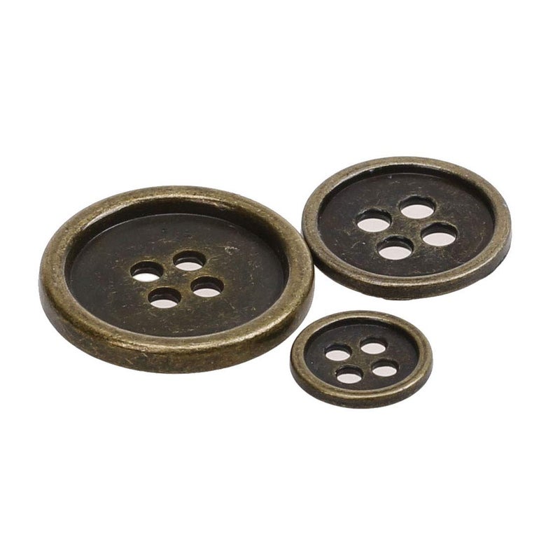 COTOWIN Antique Brass Sew on Metal Buttons,Pack of 10 (11MM) - Image 5