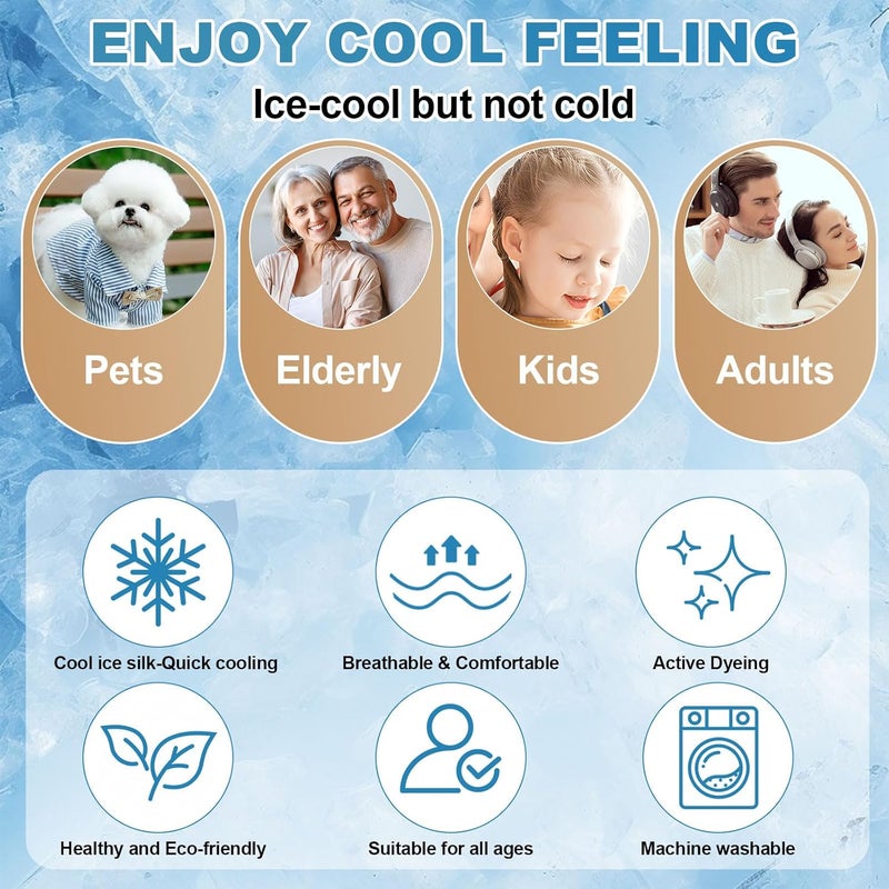 OTOB Cooling Couch Covers for Dogs Cats Ice Silk Fabric, Anti Slip Washable Furniture Couch Protector Pet Friendly, Soft 3D Bionic Breathable Dog Cool Mat Sofa Cover (Serene Khaki, 35.4"x70.9") - Image 5