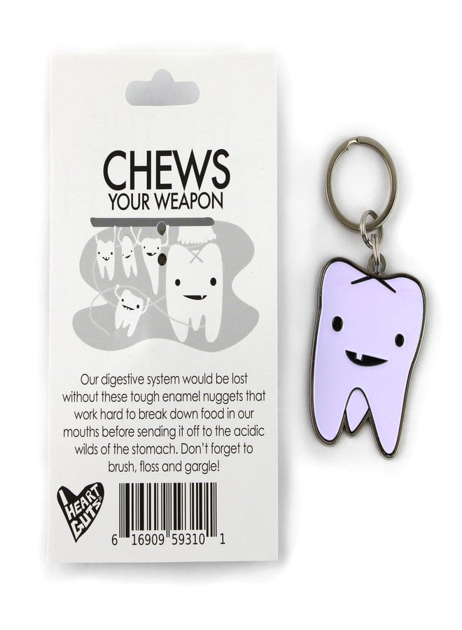 I Heart Guts Tooth Keychain - Flossin' Ain’t Just For Gangstas Enamel Dental Keychain for Dentists, Hygienists, Tooth Extraction Recovery, and Oral Surgery Patient Gifts - Image 4