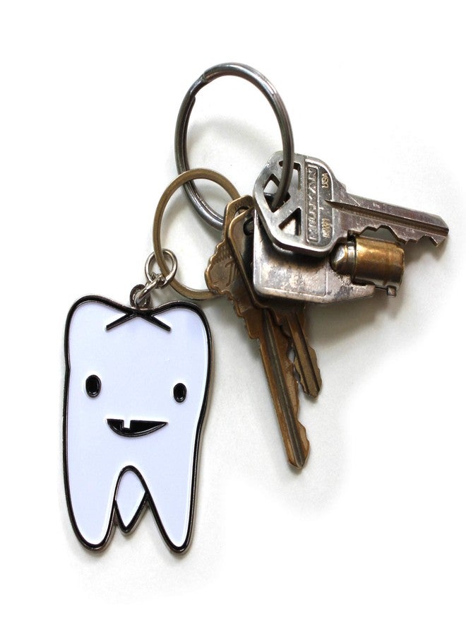 I Heart Guts Tooth Keychain - Flossin' Ain’t Just For Gangstas Enamel Dental Keychain for Dentists, Hygienists, Tooth Extraction Recovery, and Oral Surgery Patient Gifts - Image 3
