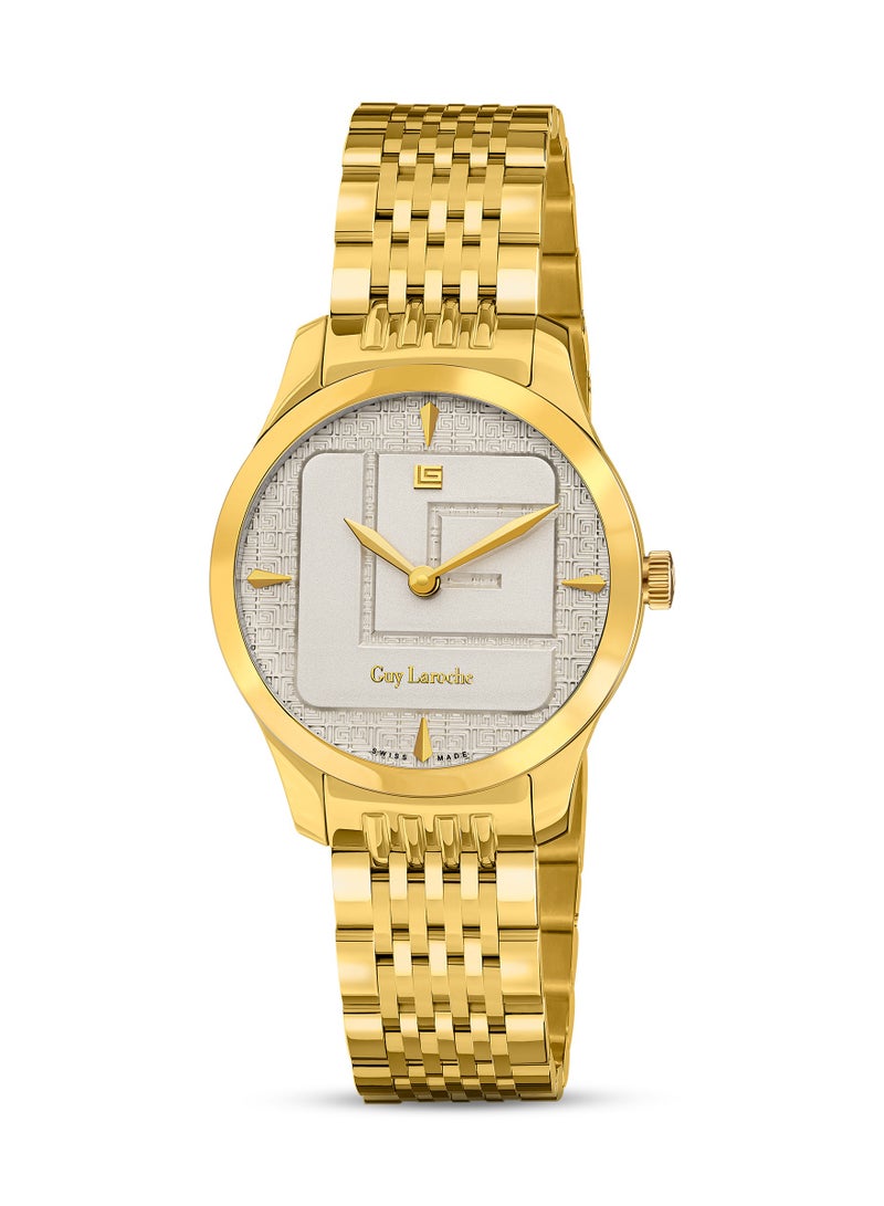Guy Laroche Maxime Watch for Women with Gold Stainless Steel Bracelet 29 mm 5 Atm  - Image 1