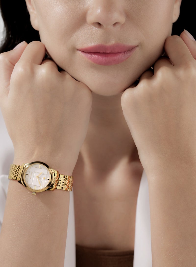 Guy Laroche Maxime Watch for Women with Gold Stainless Steel Bracelet 29 mm 5 Atm  - Image 5
