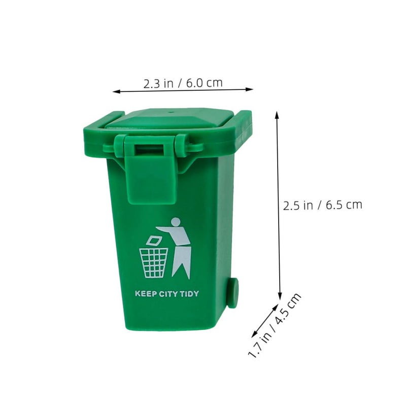 Mini Garbage Can Lid 8pcs Trash Sorting Holder Compact Desktop Bin For Home Office - Image 3