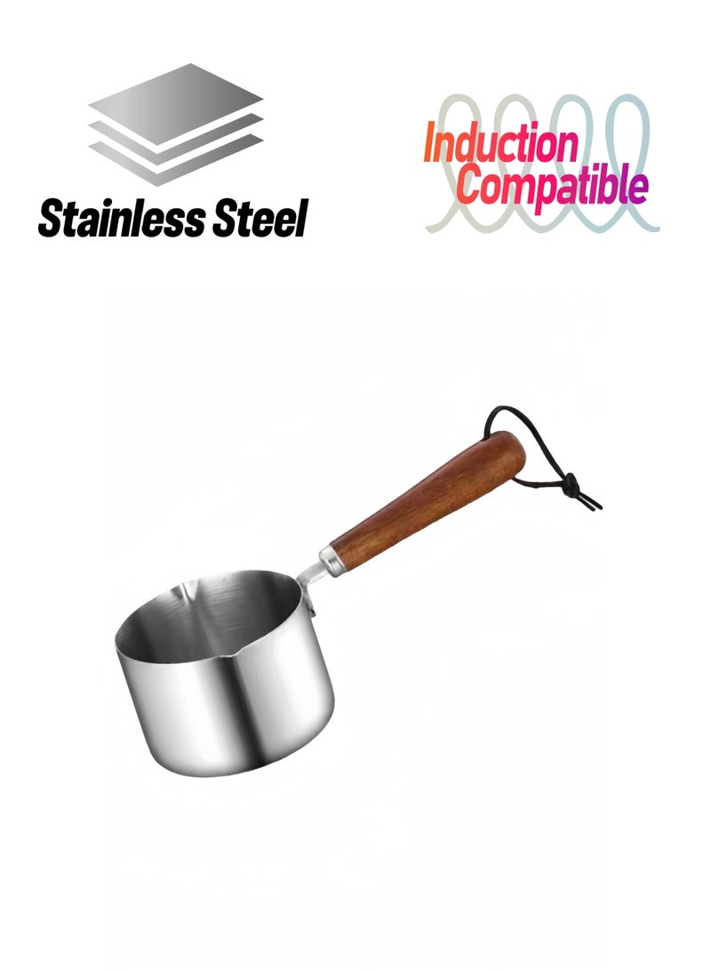 nihao 304 Oil Pouring Pot Kitchen Stainless Steel Hot Oil Burning Oil Pouring Oil Pot 250ML - Image 1