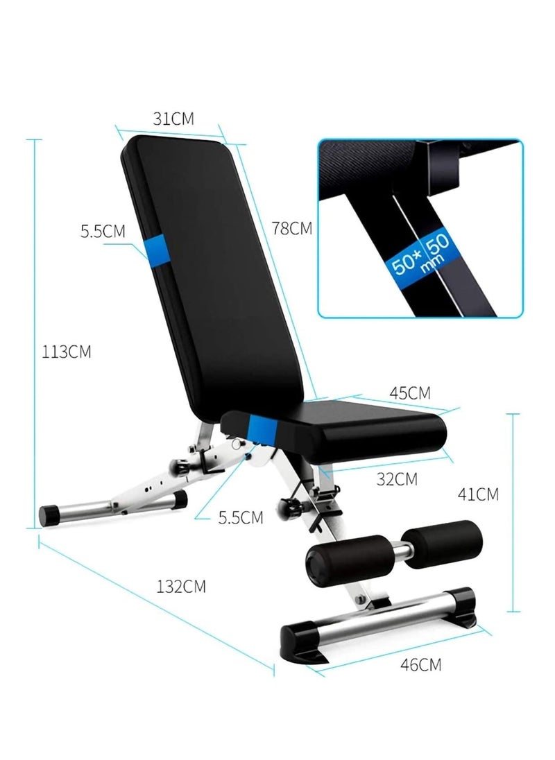 ALCOACH - Folding and adjustable weight lifting bench for chest exercises - Image 1