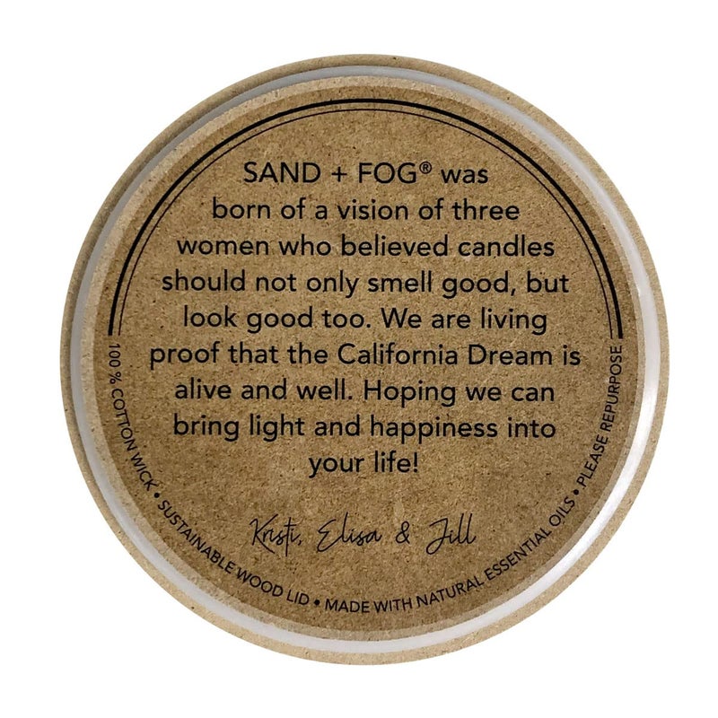 Sand + Fog Scented Candle - Amber & Fig â€“ Additional Scents and Sizes â€“ 100% Cotton Lead-Free Wick - Luxury Air Freshening Jar Candles - Perfect Home Decor â€“ 12oz - Image 4