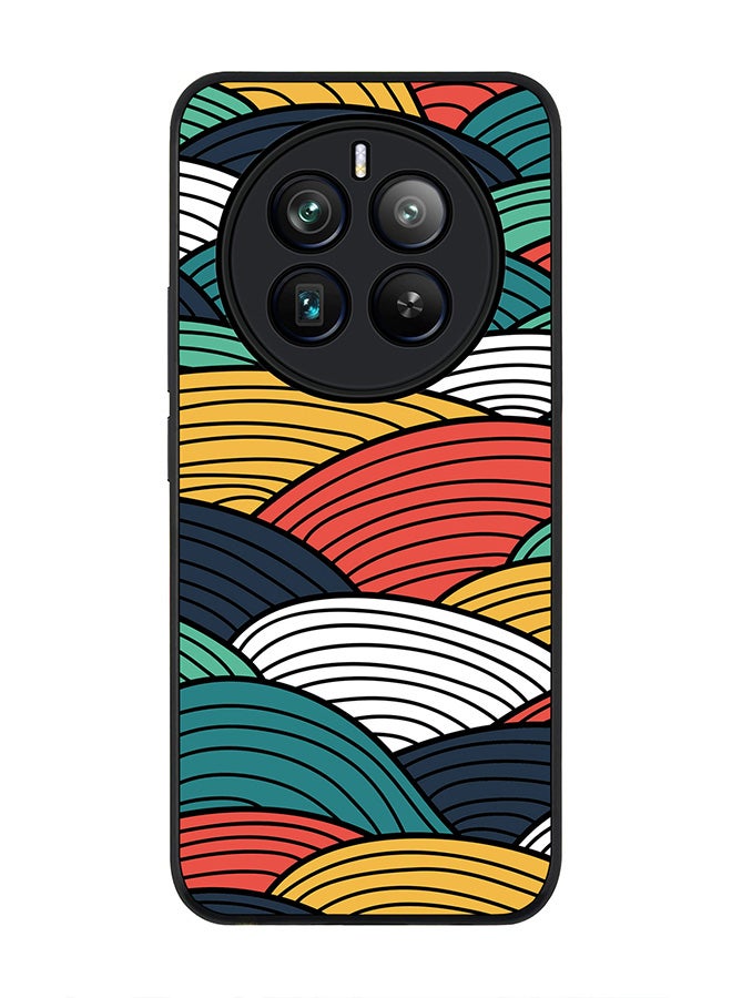 Stylizedd Rugged Black edge case for Realme 12 Pro / Realme 12 Pro Plus 5G, Slim fit Soft Case Flexible TPU Gel Thin Cover -  Woven Colors - Image 1