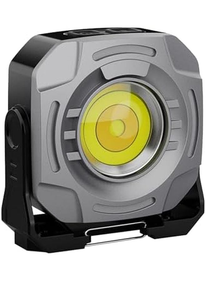 Gray Magnetic Rechargeable LED Work Light 2400LM 360 Degree Rotating Floodlight USB - Image 1