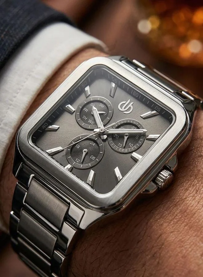 Bigotti Bigotti - Raffinato Men Watch | Stainless SteelBrass Case | Analog | Square Dial | Mineral Glass | Japanese Quartz | Water Resistant 50 Meters