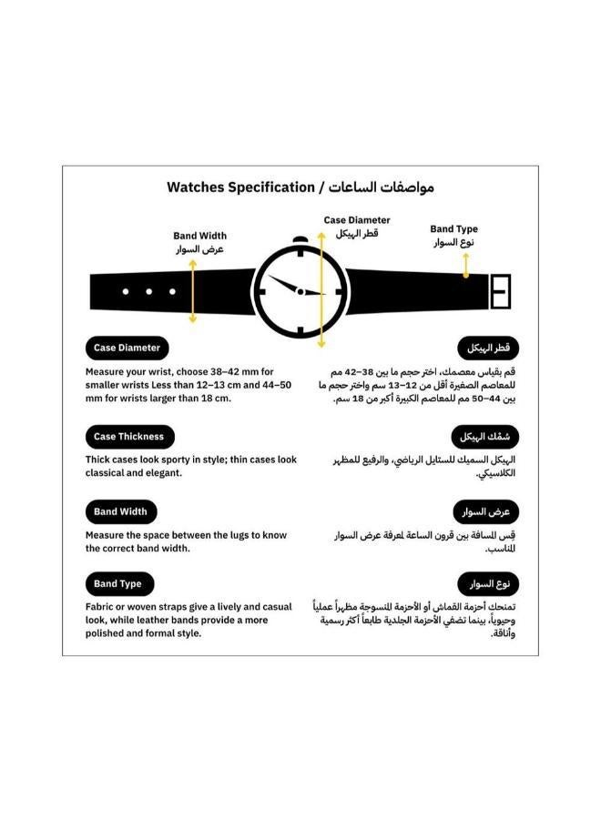 بيجوتي بيغوتي - رافيناتو ساعة للرجال | ستانلس ستيل مع علبة من النحاس | تناظرية | قرص مربع | زجاج معدني | حركة كوارتز يابانية | مقاومة للماء حتى 50 متر - Image 5