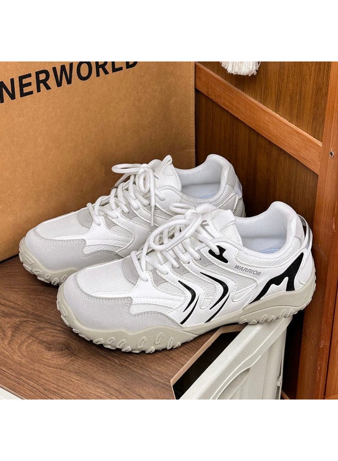 Pull Back Huili Women's Shoes, Autumn And Winter New Hiking Boots, Lightweight Versatile Sneakers For Women, 322 White/gray/black, Size 40 - Image 4