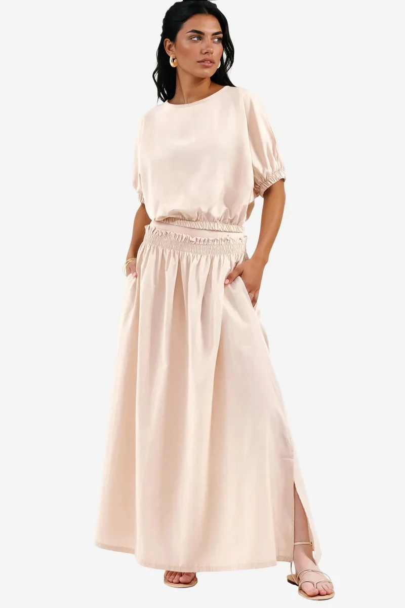 جينيفر Cotton-Viscose Two-Piece Coord