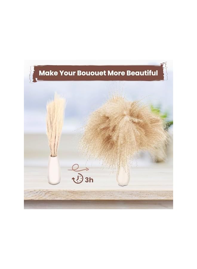 erorex Dried Pampas Grass Decor,128PCS Dry Pampas Grass with Bunny Tails,Dried Flowers for Vase,Decorative Flowers for Wedding,Boho Flowers,Home Table Decor,Rustic Farmhouse Party  - Image 3