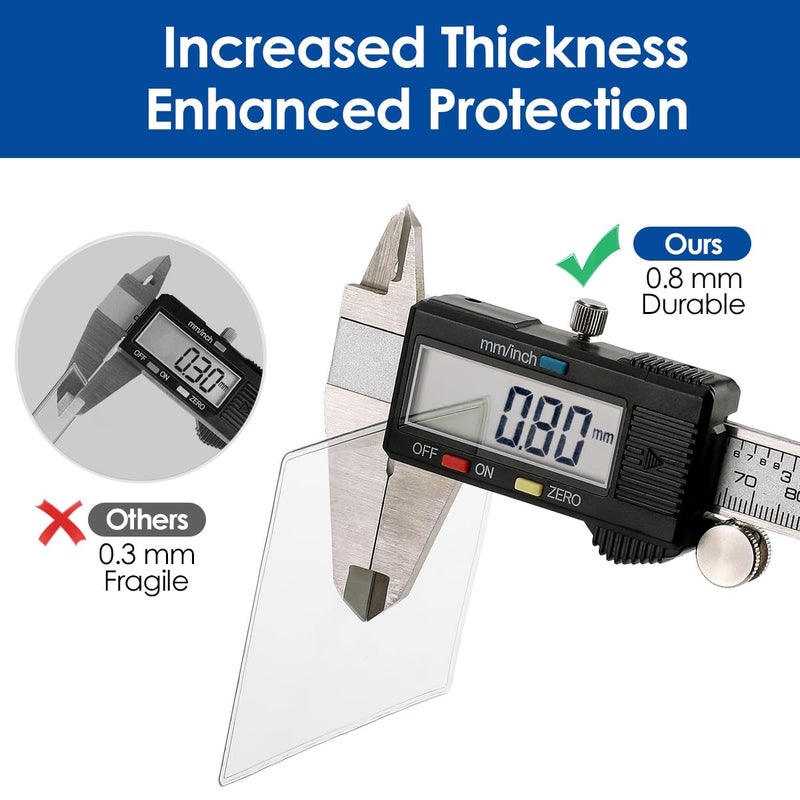 MaxGear New Medicare Card Holder Protector Sleeves, 12 Mil Clear PVC Water Resistant Medicare Card Protectors Sleeves for SSN, Credit and Business Cards, Social Security Cards Protector, 6 Pack - Image 3