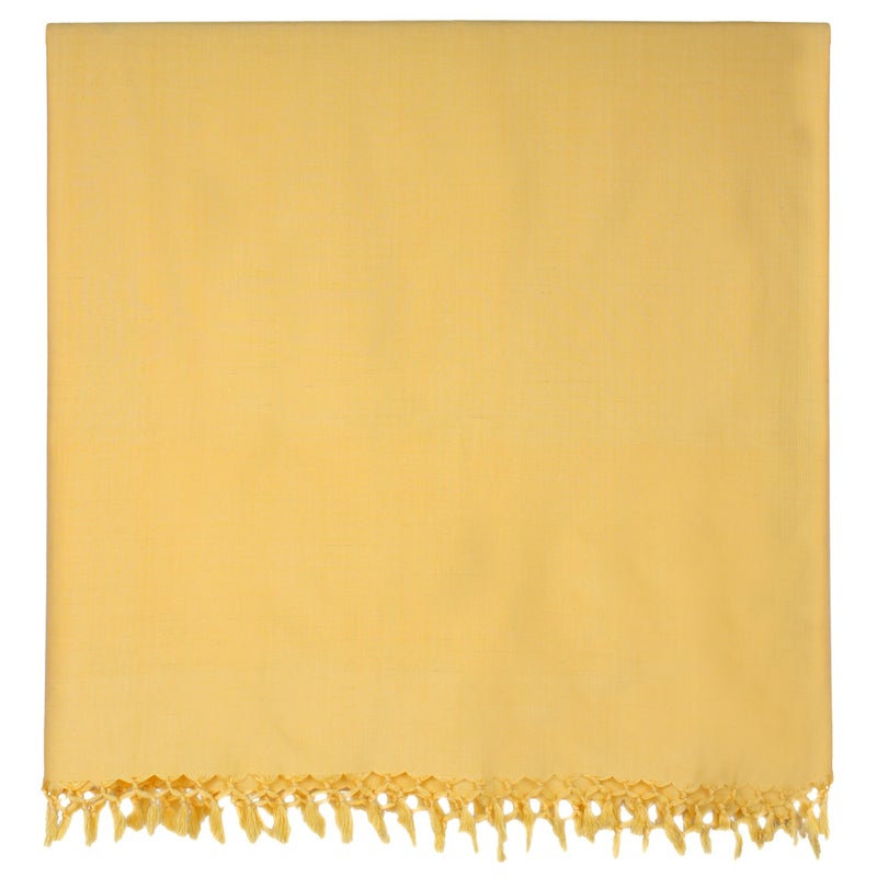 EthnicAlive Handloom Exclusive Summer AC Chadar Top Sheet for Sleeping in All Season Summer Mild Winter Gifting Chadar Yellow - Image 3