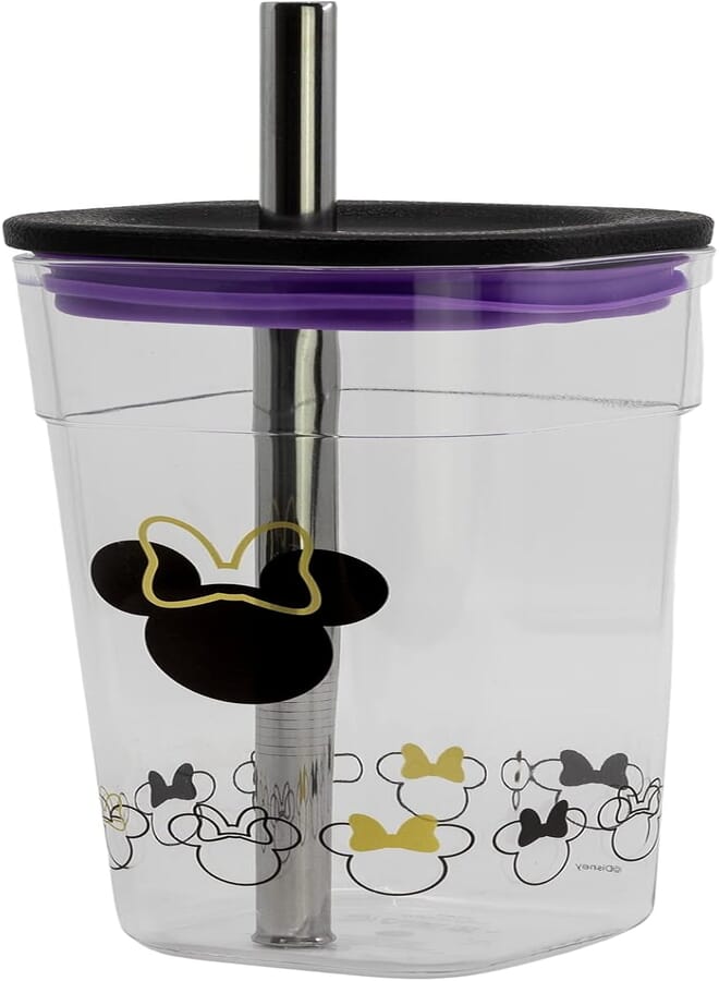 Stor Acrylic Cube Tumbler with Stainless Steel Straw 540 ML | Minnie