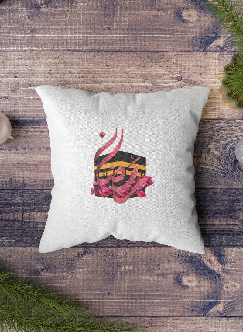 لوحة غطاء وسادة من البوليستر بتصميم رمضان مع الكعبة الشريفة - Image 4