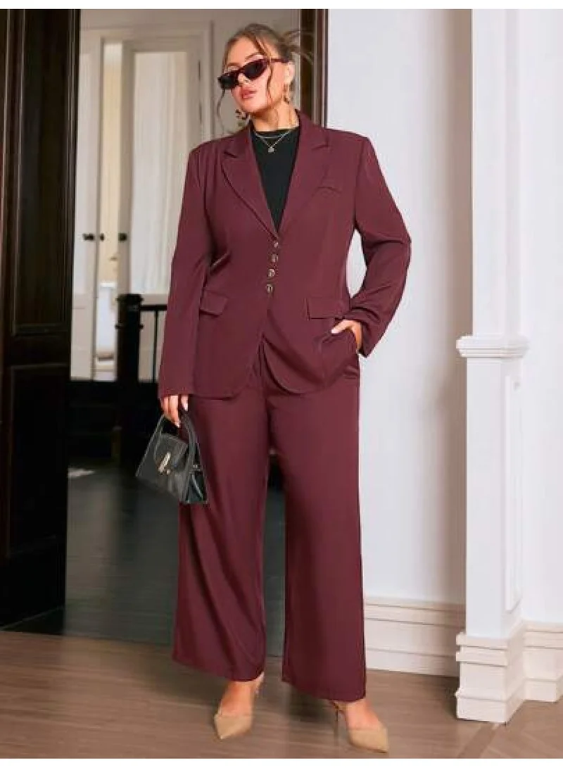 SIMPLEE Women's Suit Set Slim-Fit Office Workwear