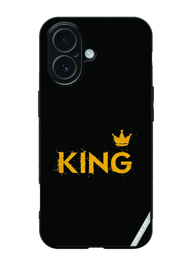 Protective Case Cover For Apple iPhone 17 King Design Black