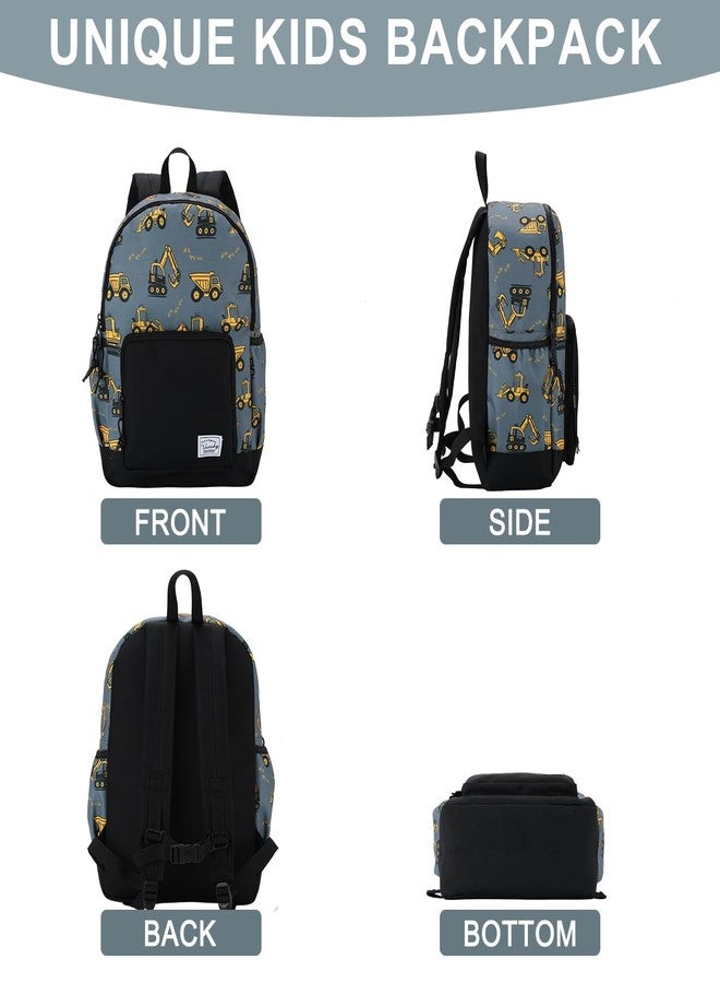 فاشي حقائب ظهر للأطفال الصغار من فاشي، حقيبة ظهر لطيفة وخفيفة الوزن ومقاومة للماء لمرحلة ما قبل المدرسة للأولاد الصغار مع حزام صدر بتصميم حفارة - Image 5