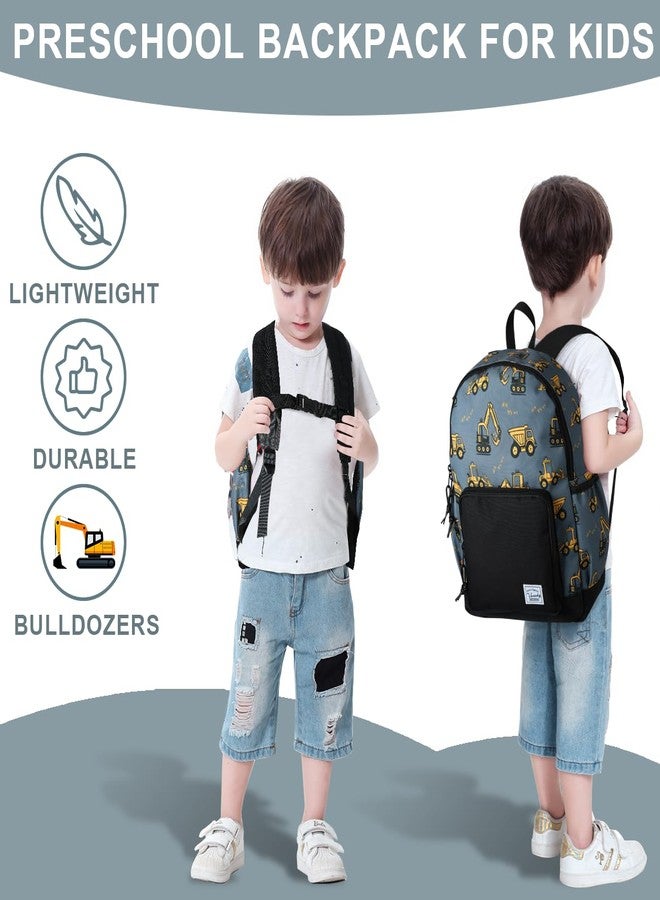 فاشي حقائب ظهر للأطفال الصغار من فاشي، حقيبة ظهر لطيفة وخفيفة الوزن ومقاومة للماء لمرحلة ما قبل المدرسة للأولاد الصغار مع حزام صدر بتصميم حفارة - Image 4