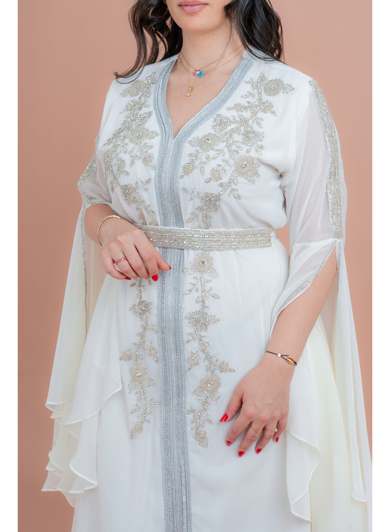 IKKXA Belted Elegant 2-Piece Kaftan - Image 4