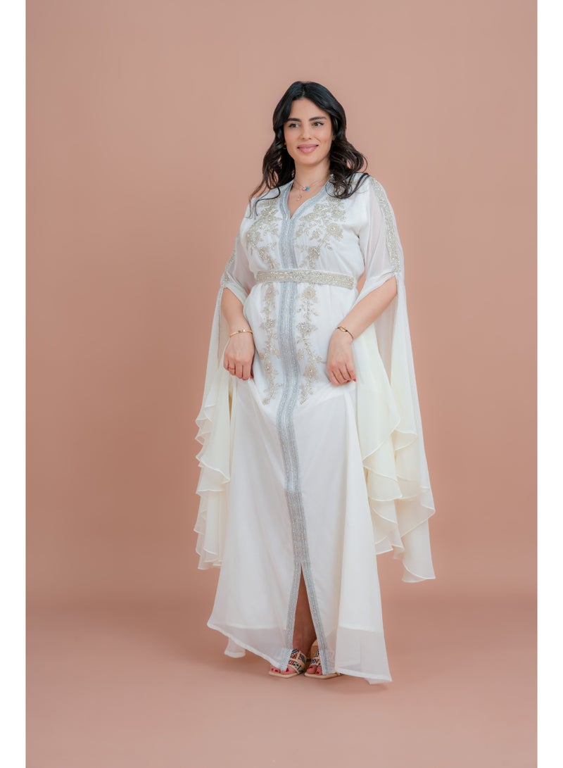 IKKXA Belted Elegant 2-Piece Kaftan - Image 1