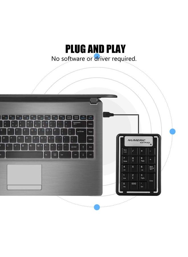 Thoraya 19 Keys USB Numeric Keypad Thousands Fast Numbers Input Comfortable Touch Feeling USB Numpad  - Image 4