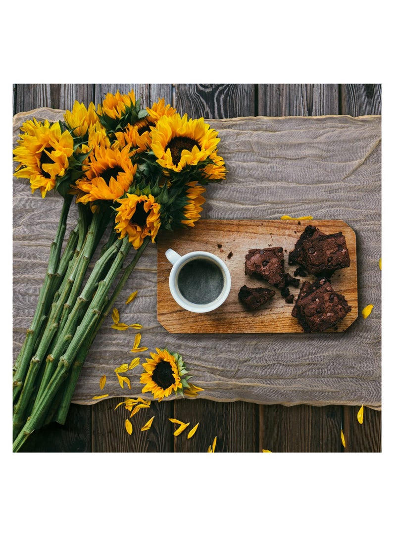 SYOSI 10 Pieces Gauze Cheesecloth Napkins, Wrinkled Dinner Napkins, 19.7 x 19.7 Inch Table Napkins Decorative Cloth Napkins, for Home Wedding Parties Table Decoration Family Everyday Use (Camel) - Image 4