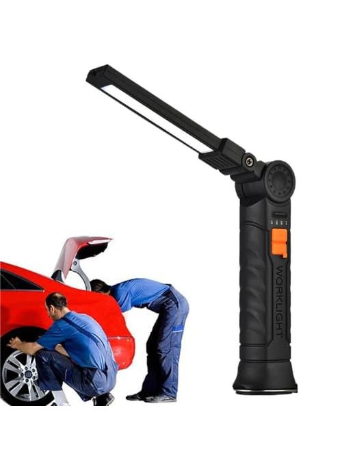 GOPIKRISHNA - GOPIKRISHNA COB LED Work Light Rechargeable Magnetic Base Foldable Design with USB Interface Portable for Repairs Fishing Emergencies - Image 1