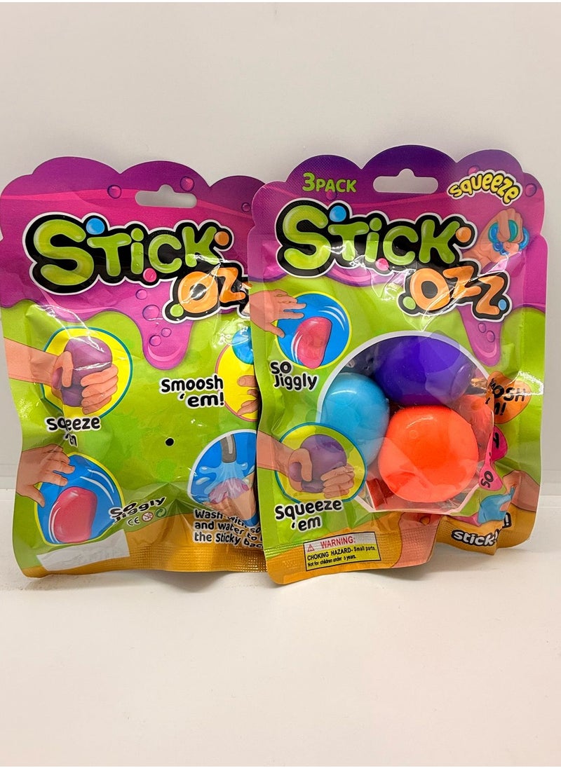 Fun squeeze toys for fun and play. Enjoy a unique sensory experience designed to provide squeezing and stretching fun. 3 pieces per pack: Each pack contains 3 pieces in assorted colors, allowing you to share the fun with friends and family. Attractive design: The toys feature bright designs and colors that attract attention and encourage play.
