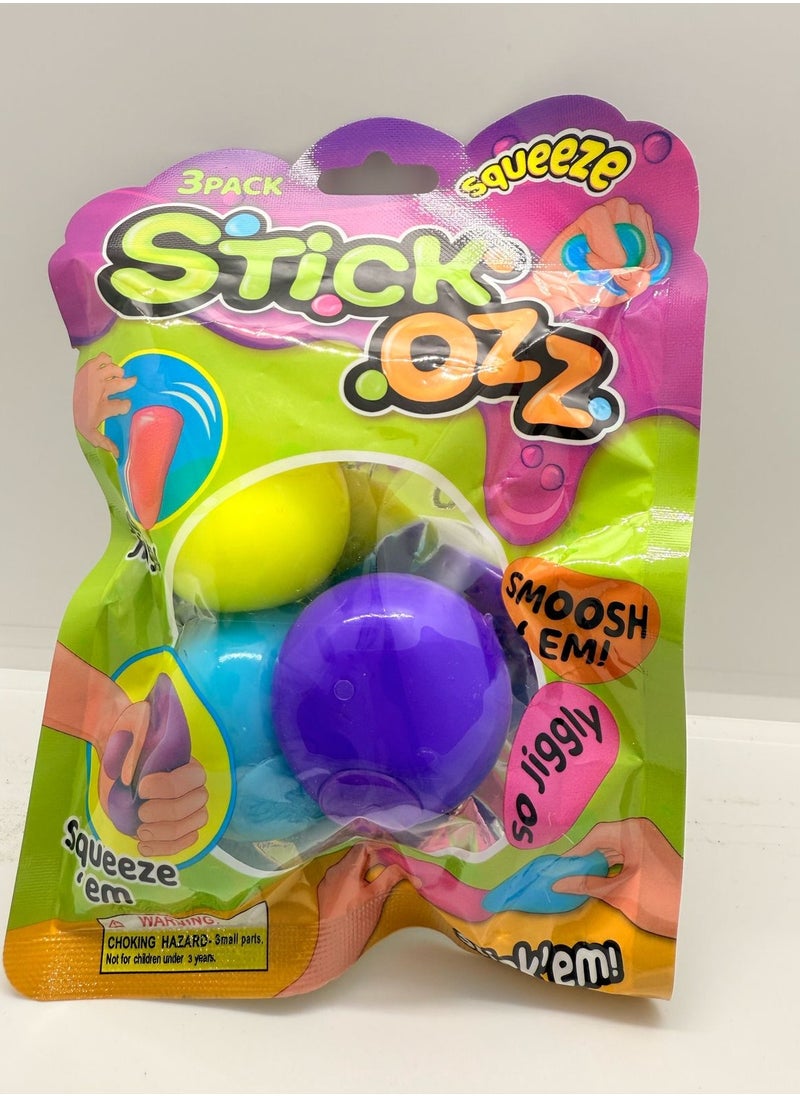 Fun squeeze toys for fun and play. Enjoy a unique sensory experience designed to provide squeezing and stretching fun. 3 pieces per pack: Each pack contains 3 pieces in assorted colors, allowing you to share the fun with friends and family. Attractive design: The toys feature bright designs and colors that attract attention and encourage play.
