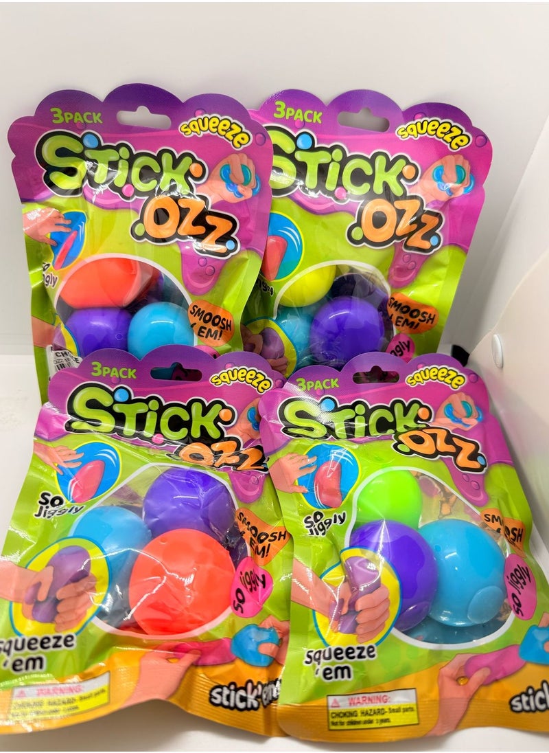 Fun squeeze toys for fun and play. Enjoy a unique sensory experience designed to provide squeezing and stretching fun. 3 pieces per pack: Each pack contains 3 pieces in assorted colors, allowing you to share the fun with friends and family. Attractive design: The toys feature bright designs and colors that attract attention and encourage play.