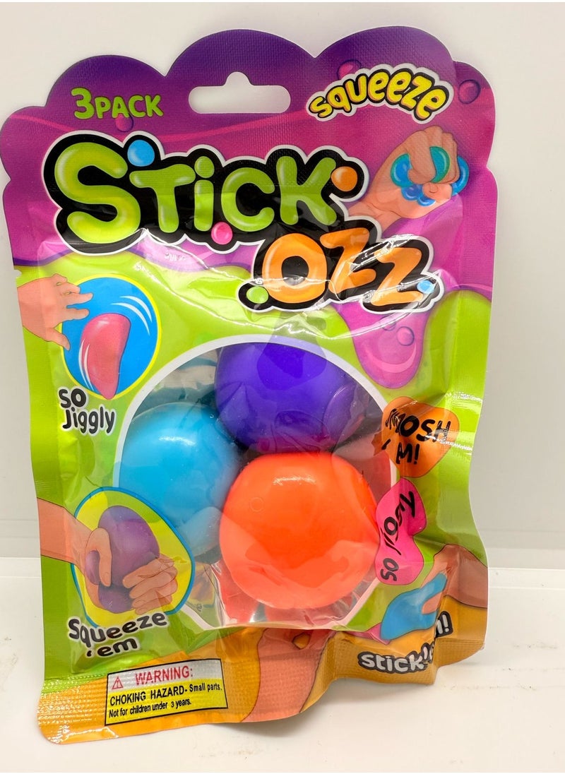 Fun squeeze toys for fun and play. Enjoy a unique sensory experience designed to provide squeezing and stretching fun. 3 pieces per pack: Each pack contains 3 pieces in assorted colors, allowing you to share the fun with friends and family. Attractive design: The toys feature bright designs and colors that attract attention and encourage play.