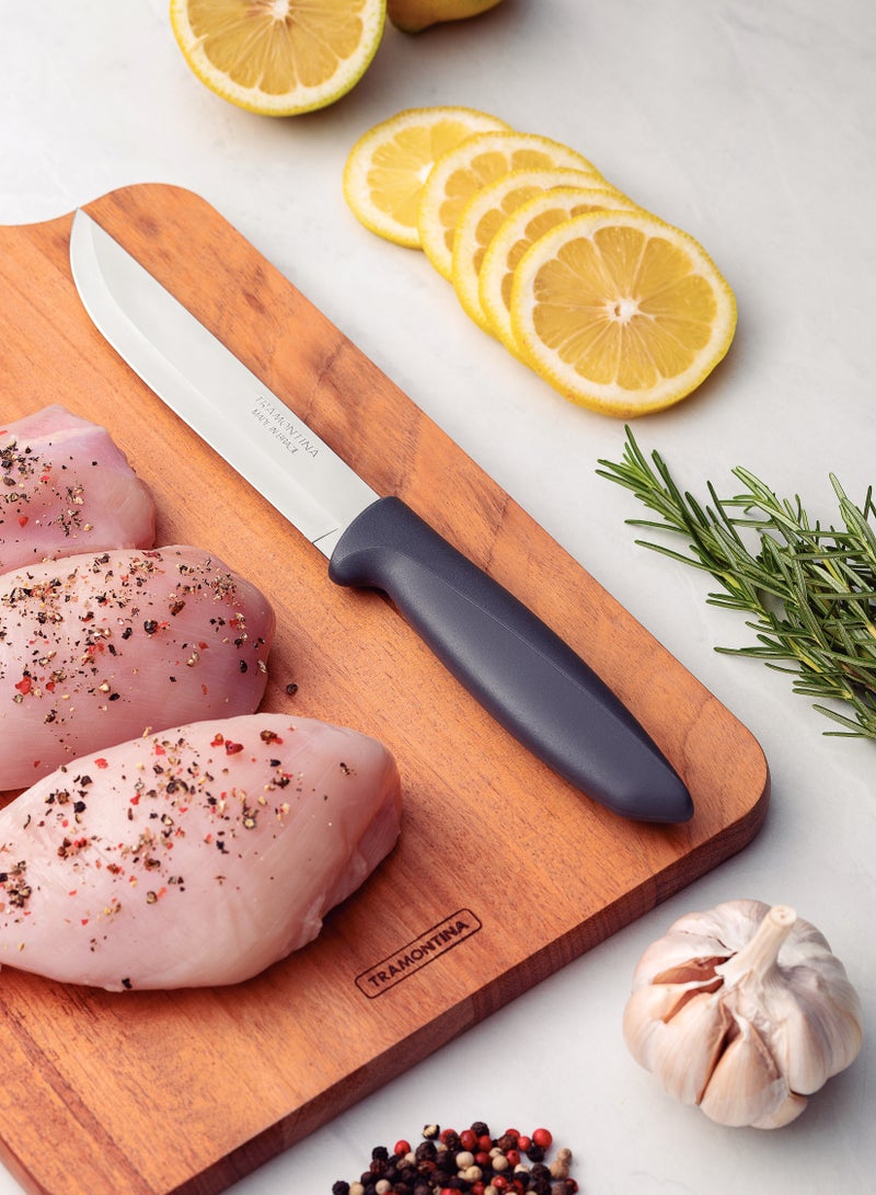 Tramontina Plenus 6 Inches Kitchen Knife with Stainless Steel Blade and Grey Polypropylene Handle - Image 2