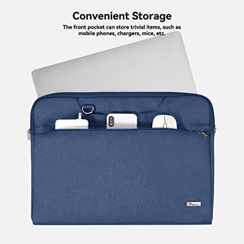 Voova Laptop Bag 17 17.3 Inch Waterproof Laptop Sleeve Case with Shoulder Straps & Handle, Computer Case Cover Slim Briefcase Compatible with 17-18” Hp Dell Asus Acer, Blue - Image 3
