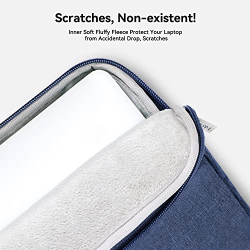 Voova Laptop Bag 17 17.3 Inch Waterproof Laptop Sleeve Case with Shoulder Straps & Handle, Computer Case Cover Slim Briefcase Compatible with 17-18” Hp Dell Asus Acer, Blue - Image 4