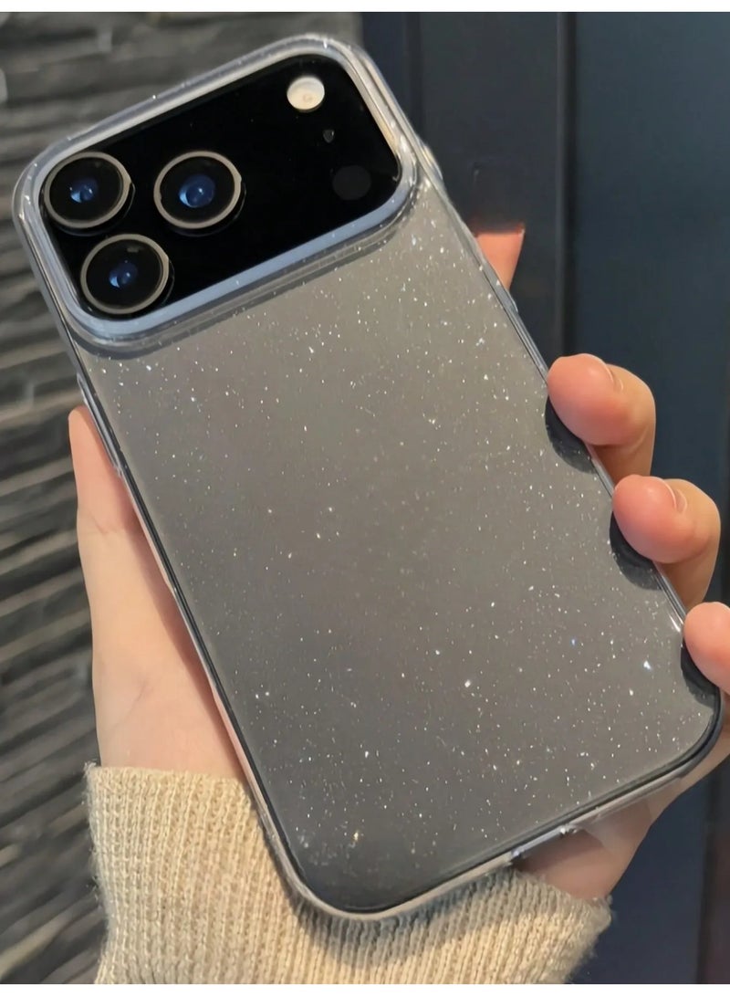 شي إن غطاء هاتف خلفي من السيليكون الناعم متوافق مع ايفون 17 بروماكس مزين بترتر لامع فاخر - Image 2