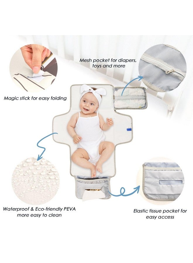 WELLDAY Western Aztec Baby Changing Pad - Waterproof Diaper Changing Pad with Built-in Pillow - Portable Travel Changing Mat for Newborn Girl & Boy - Image 3