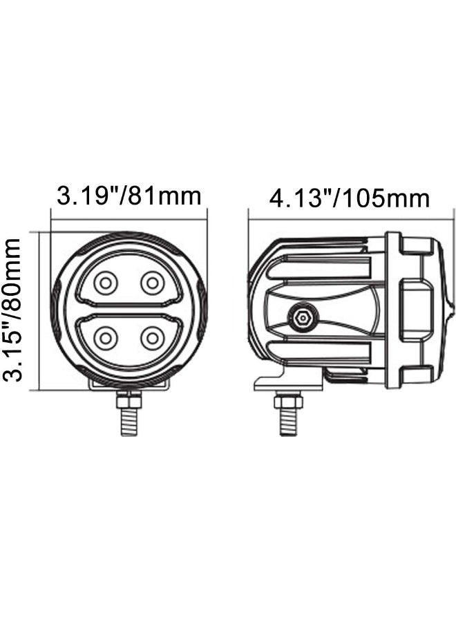 Lightronic Lightronic 3 Inch Round 20W 6000K Nature White Super Bright Long-Range Driving Beam Off-Road LED Fog & Headlight for  - Image 2
